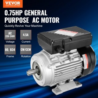 Ηλεκτροκινητήρας VEVOR 0.55KW 1400RPM 220~240V 1-Φάση  TYJLIECDJ172...