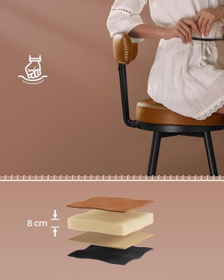 Σκαμπό Μπαρ Σετ των 2 με Συνθετικό Δέρμα και Περιστρεφόμενο Κάθισμα... Σκαμπό Μπαρ Σετ των 2 με Συνθετικό Δέρμα και Περιστρεφόμενο Κάθισμα...