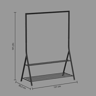 5Five Simply Smart Κρεμάστρα Ρούχων Athena με 2 Ράφια – 167 cm 193462 5Five Simply Smart Κρεμάστρα Ρούχων Athena με 2 Ράφια – 167 cm 193462