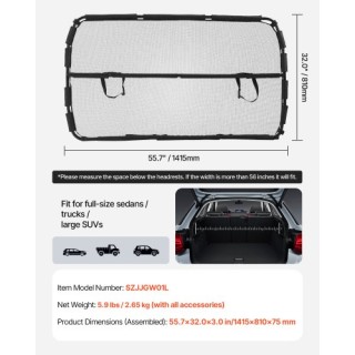 VEVOR Εμπόδιο Αυτοκινήτου για Σκύλους 56 για SUV TYTYQPTZZYJJ04J22V0 VEVOR Εμπόδιο Αυτοκινήτου για Σκύλους 56 για SUV TYTYQPTZZYJJ04J22V0