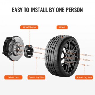 VEVOR Αποστάτες Τροχών 6x5.3 6 Λουγ 4 Τεμ Μαύρο LSSFLP2YC6X5CPXDCV0 VEVOR Αποστάτες Τροχών 6x5.3 6 Λουγ 4 Τεμ Μαύρο LSSFLP2YC6X5CPXDCV0