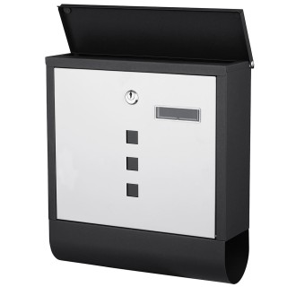 BAKAJI  Ταχυδρομικό Κουτί Ατσάλι Γραμματοκιβώτιο Εξωτερικού Χώρου Λ...