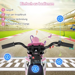 Costway 12V Ηλεκτρική Παιδική Μοτοσυκλέτα με Αποσπώμενες Στηρίξεις ...