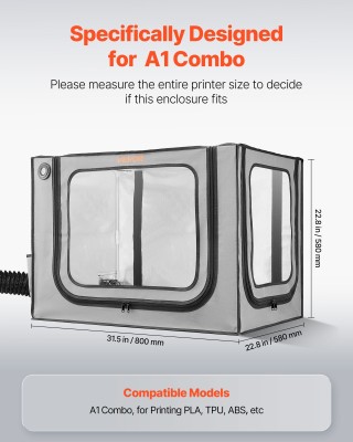 VEVOR 3D Εκτυπωτή Σκηνή Προστασίας με Αερισμό και Φωτισμό LED για B... VEVOR 3D Εκτυπωτή Σκηνή Προστασίας με Αερισμό και Φωτισμό LED για B...