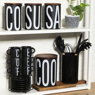 Villa DEste  Κεραμικό δοχείο μπισκότων 2 L με καπάκι από μπαμπού Bi...