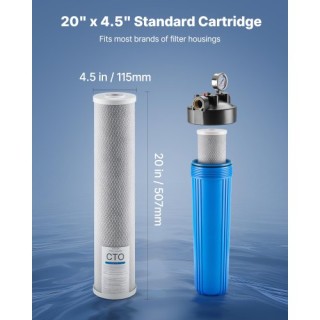 VEVOR Φίλτρο Νερού για Όλο το Σπίτι Ανταλλακτική Κασέτα 4.5x20 CTO ... VEVOR Φίλτρο Νερού για Όλο το Σπίτι Ανταλλακτική Κασέτα 4.5x20 CTO ...