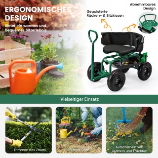 Costway  Κινητή θέση κήπου με κατευθυνόμενη κίνησή - πράσινο και πο...