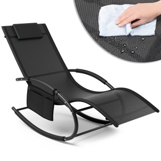 Κουνιστή Ξαπλώστρα Βαρύτητας Κήπου 160 x 65 x 90 cm Μαύρο 02842273 ... Κουνιστή Ξαπλώστρα Βαρύτητας Κήπου 160 x 65 x 90 cm Μαύρο 02842273 ...