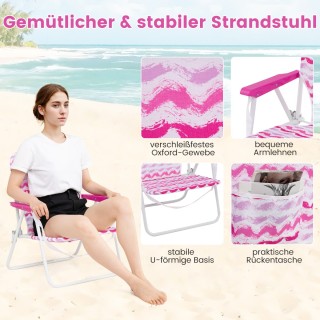 Costway  Διπλό Σετ Καρέκλες Παραλίας με Ομπρέλα & Κουβέρτα Θαλάσσης...