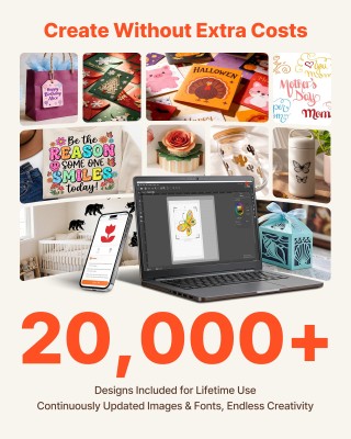 VEVOR Μηχανή Κοπής Βινυλίου 305 mm, Συμβατή με Mac, Windows, Androi...