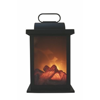 Galileo Διακοσμητικό φανάρι με εφέ φλόγας 12x12x16,5 cm Santas Hous...
