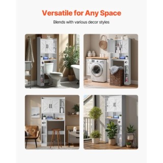 VEVOR Λευκή Ντουλάπα Αποθήκευσης Μπάνιου με Ρυθμιζόμενο Ράφι 66 CWT...