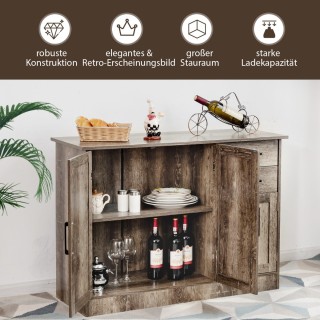 Costway Μπουφές Κουζίνας με Ρυθμιζόμενα Ράφια και Αποθηκευτικό Χώρο...