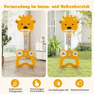 Costway 4 σε 1 Κέντρο Δραστηριοτήτων με Καλάθι & Ποδόσφαιρο & Κρίκο...