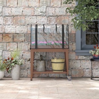 Outsunny Raised Planter με Μίνι Θερμοκήπιο για Φυτά, Τροχούς και Ρά... Outsunny Raised Planter με Μίνι Θερμοκήπιο για Φυτά, Τροχούς και Ρά...