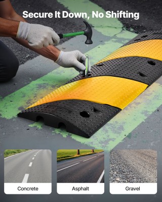 VEVOR Καλύμματα Καλωδίων Δρόμου με Αντιολισθητική Επιφάνεια, Ράμπες... VEVOR Καλύμματα Καλωδίων Δρόμου με Αντιολισθητική Επιφάνεια, Ράμπες...