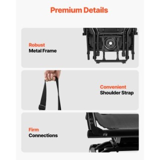 VEVOR Περιστρεφόμενη Πτυσσόμενη Καρέκλα Κυνηγιού με Αθόρυβο Χαλύβδι...