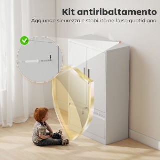 HOMCOM Κινητό Γραφείου από Ατσάλι με Εσωτερικό Ρυθμιζόμενο Ράφι και...