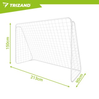 Trizand Τέρμα Ποδοσφαίρου Μεταλλικό 213x150x90 cm με Δίχτυ & Πασσάλ... Trizand Τέρμα Ποδοσφαίρου Μεταλλικό 213x150x90 cm με Δίχτυ & Πασσάλ...
