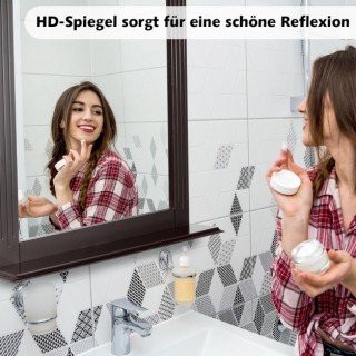 Καθρέφτης Μπάνιου 68,5 x 57 x 12 cm  με Ορθογώνιο Σχήμα Χρώματος Κα...