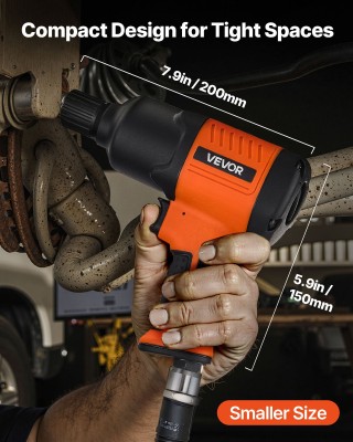 VEVOR Αερόκλειδο 1/2 με Ανάστροφη Ροπή έως 1490N.m, Συμπαγείς Διαστ...