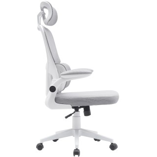 BAKAJI Καρέκλα Γραφείου από Ύφασμα Αντιιδρωτικό Ανοιχτό Γκρι και Λ... BAKAJI Καρέκλα Γραφείου από Ύφασμα Αντιιδρωτικό Ανοιχτό Γκρι και Λ...