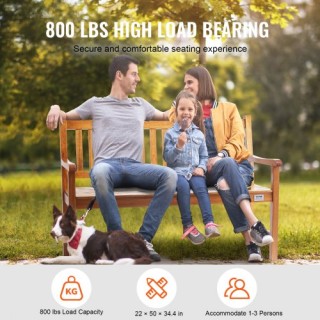 Ξύλινο Παγκάκι Κήπου 55.8 x 127 x 87.5 cm εως 363 kg GYZYMZ50YC00Q2...