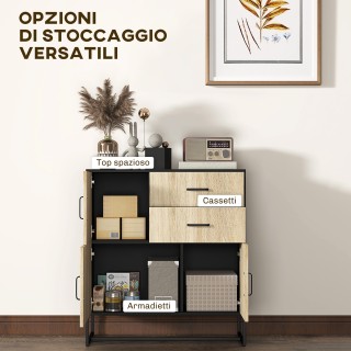 HOMCOM Μοντέρνα Κρεντέντζα με 3 Ντουλάπια και 2 Συρτάρια, από Μορι... HOMCOM Μοντέρνα Κρεντέντζα με 3 Ντουλάπια και 2 Συρτάρια, από Μορι...