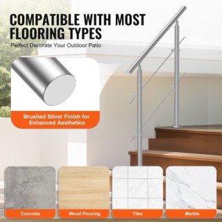 VEVOR Κουπαστές 39.4 για Εξωτερικά Σκαλοπάτια με 2 Ράβδους για Βερ... VEVOR Κουπαστές 39.4 για Εξωτερικά Σκαλοπάτια με 2 Ράβδους για Βερ...