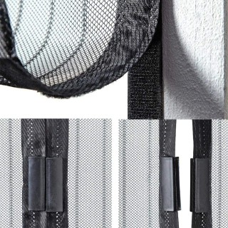 BAKAJI Μαγνητική Σήτα Universal 90x210cm Μαύρη Κουρτίνα με Μαγνήτες...