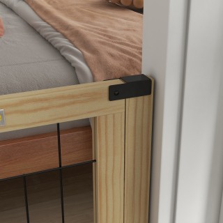 PawHut Επεκτεινόμενο Κάγκελο για Σκύλους με Πόρτα και 2 Πάνελ, Τριγ...