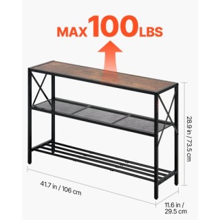 VEVOR Στενό Τραπέζι Καναπέ 3 Επιπέδων για Είσοδο & Σαλόνι BSXGZDCK3...