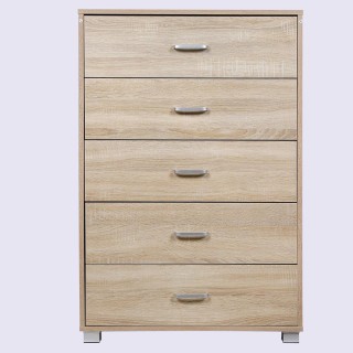 BAKAJI  Κινητό Συρταριέρα Ντουλάπι 5 Συρτάρια σε Ξύλο Μοντέρνου Σχε...