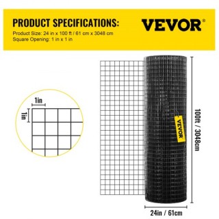 VEVOR Πλέγμα Υλικού, 24 x 100, Γαλβανισμένο Ατσάλι, 16 Gauge, για Π... VEVOR Πλέγμα Υλικού, 24 x 100, Γαλβανισμένο Ατσάλι, 16 Gauge, για Π...