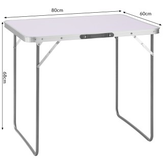 BAKAJI Πτυσσόμενο τραπέζι κάμπινγκ πικνίκ αλουμινίου 60x80x68 cm μ... BAKAJI Πτυσσόμενο τραπέζι κάμπινγκ πικνίκ αλουμινίου 60x80x68 cm μ...