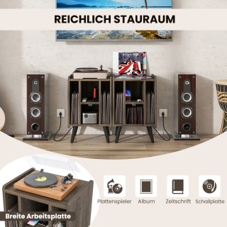 Costway  Κομψή και Πρακτική Βάση Πικάπ με Ενσωματωμένο Σταθμό Φόρτι...