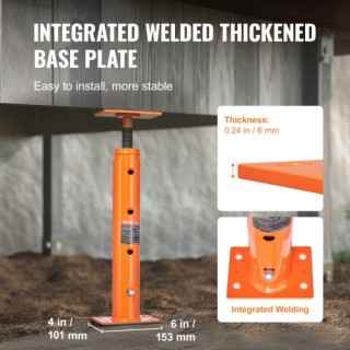 Ρυθμιζόμενο Υποστύλωμα VEVOR 19-36 για Ανύψωση Δαπέδου Σπιτιού  DBZ...