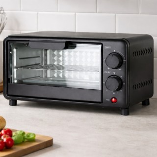 BAKAJI Ηλεκτρικός Φούρνος 10 Λίτρων, Ισχύς 800W, Ρυθμιζόμενη Θερμοκ...