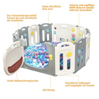 Costway Παιδικό Πάρκο Ασφαλείας από Ανθεκτικό Υλικό HDPE με Κλειδα... Costway Παιδικό Πάρκο Ασφαλείας από Ανθεκτικό Υλικό HDPE με Κλειδα...