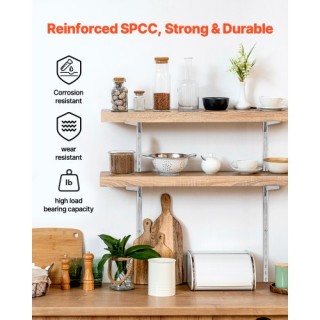 VEVOR Ράφι Ρυθμιζόμενο 39 ιντσών 10 Τεμάχια Ατσάλινο Τοίχου HJGDSCD... VEVOR Ράφι Ρυθμιζόμενο 39 ιντσών 10 Τεμάχια Ατσάλινο Τοίχου HJGDSCD...