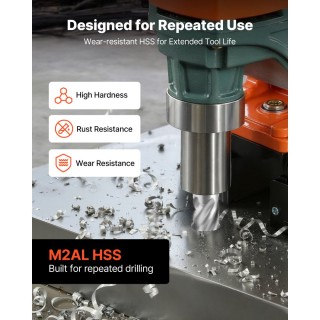 VEVOR Σετ Τρυπανιών Annular 5 τεμ. HSS με Weldon Shank για Μαγνητικ...