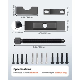 VEVOR Εργαλειοθήκη Αφαίρεσης Ζυγού Βαρέως Τύπου για Εξοπλισμό Φορτη... VEVOR Εργαλειοθήκη Αφαίρεσης Ζυγού Βαρέως Τύπου για Εξοπλισμό Φορτη...