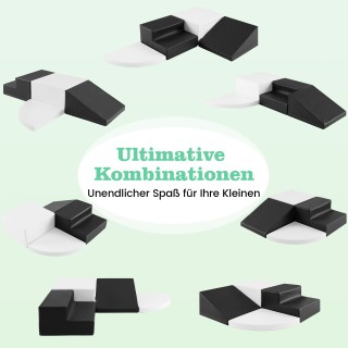 Costway Σετ 4 Αφρώδεις Μεγάλες Δομικές Πέτρες για Αναρρίχηση & Παιχ...