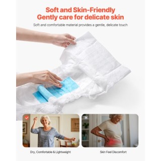 VEVOR Ενηλίκων Πάνα με Αυτοκόλλητες Ταινίες Ακράτειας L Μέγεθος CRZ...