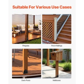 VEVOR Βάση Στύλου 8x8 για Ξύλινο Φράχτη (Σετ 2 Τεμαχίων) BBLZDZTG1P... VEVOR Βάση Στύλου 8x8 για Ξύλινο Φράχτη (Σετ 2 Τεμαχίων) BBLZDZTG1P...