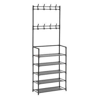 Μεταλλικός Καλόγερος Εισόδου με 8 Γάντζους & 5 Ράφια 60 x 25,5 x 17... Μεταλλικός Καλόγερος Εισόδου με 8 Γάντζους & 5 Ράφια 60 x 25,5 x 17...