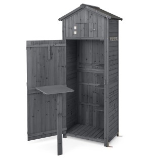 Costway Πολυλειτουργική και Κλειδωμένη Ξύλινη Αποθήκη Κήπου 75 x 50... Costway Πολυλειτουργική και Κλειδωμένη Ξύλινη Αποθήκη Κήπου 75 x 50...