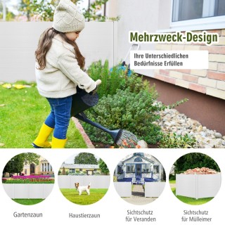 Costway Διακοσμητικός Φράχτης Απορρήτου από PVC GT3810WH Costway Διακοσμητικός Φράχτης Απορρήτου από PVC GT3810WH