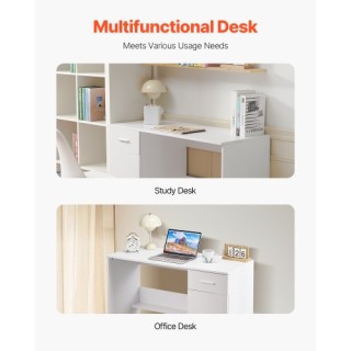 VEVOR Παιδικό Γραφείο με Συρτάρι Ξύλινο Λευκό ETBMSZZFXCCWPJ62L001V0