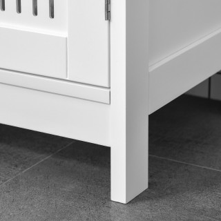 kleankin Ντουλάπι Μπάνιου με 2 Πόρτες MDF Εξοικονόμηση Χώρου με Ρυθ...